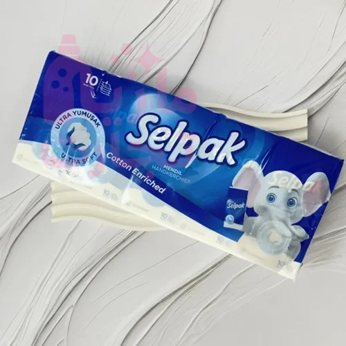 دستمال کاغذی جیبی سلپاک selpak بسته ۱۰عددی ۴برگ
