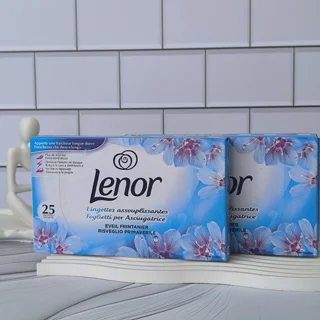 دستمال خوشبوکننده و نرم‌کننده لباس لنور LENOR تعداد ۲۵برگ
