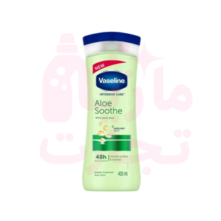 لوسیون بدن وازلین VASELINE با رایحه الوورا ALOE SOOTHE حجم  ۴۰۰میل