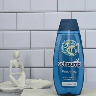 شامپو شاوما Schauma مناسب سر صورت و بدن مدل FRESHNESS با رایحه آلورا حجم ۴۰۰میل