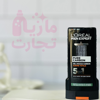 ژل دوش فرانسوی لورال L'OREAL سری MEN EXPERT مدل PURE CARBON حجم ۳۰۰میل