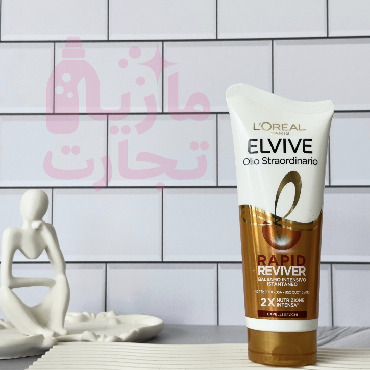 نرم‌کننده مغذي و احياكننده فوری مو لورال L'OREAL سری ELVIVE مناسب موهای خشک حجم 180 ميل