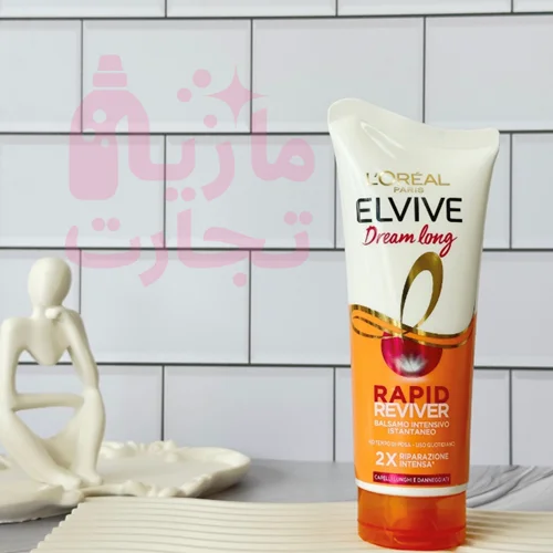 نرمکننده مغذي و احياكننده فوري مو لورال L'OREAL سری ELVIVE مناسب موهای متوسط و بلند حجم 180 ميل