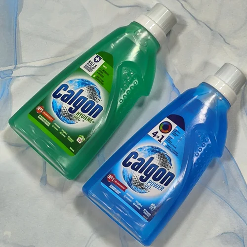 مایع جرمگیر ماشین لباسشویی کالگون ۷۵۰میل ۱۵ بار مصرف در ۲ رنگ