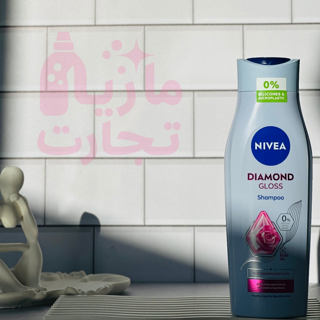 شامپو سر نیوا NIVEA مدل درخشان‌کننده و نرم‌کننده حاوی روغن گل رز و ذرات ریز الماس ۴۰۰میل