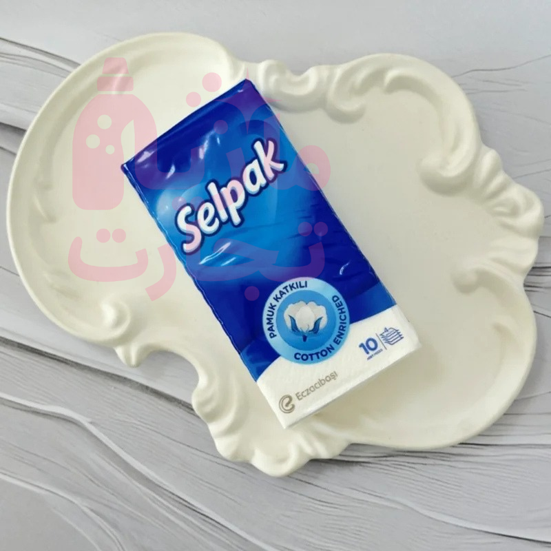 دستمال کاغذی جیبی سلپاک selpak بسته 4برگ