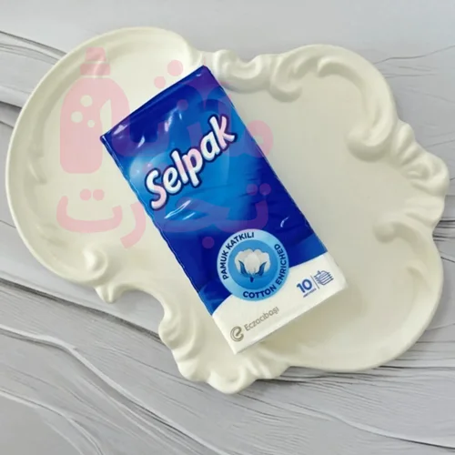 دستمال کاغذی جیبی سلپاک selpak بسته 4برگ