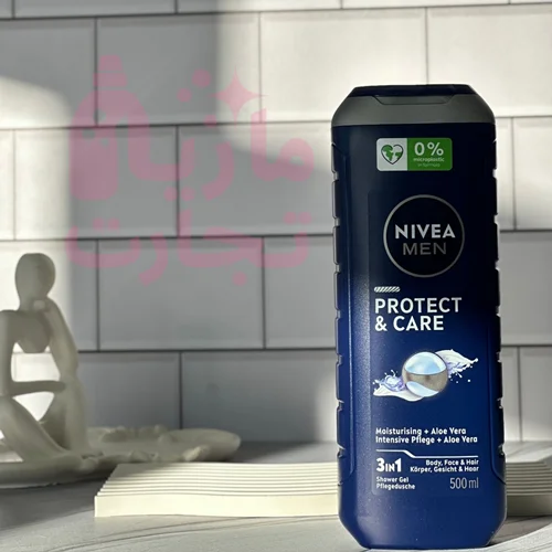 شامپو سه فاز نیوا NIVEA MEN مدل PROTECT & CARE حجم ۵۰۰میل