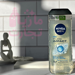 شامپو سه فاز نیوا NIVEA MEN مدل PURE IMPACT حجم ۵۰۰میل(واردات قانونی ارسال از منطقه آزاد ارس)