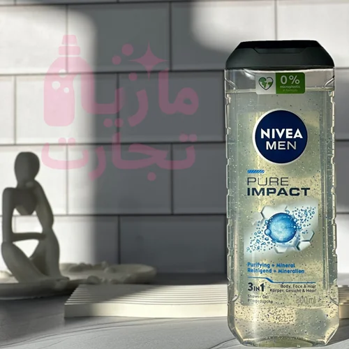 شامپو سه فاز نیوا NIVEA MEN مدل PURE IMPACT حجم ۵۰۰میل