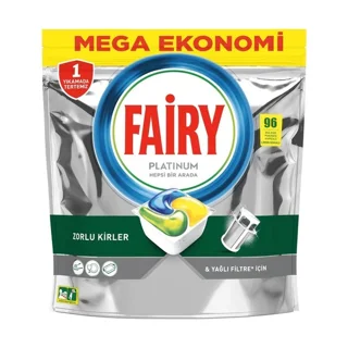 قرص ماشین ظرفشویی فیری FAIRY سری پلاتینیوم بسته ۹۶عددی