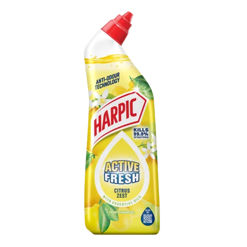 ژل جرمگیر و تمیزکننده توالت هارپیک HARPIC سری ACTIVE FRESH با رایحه میوهای حجم ۷۵۰میل