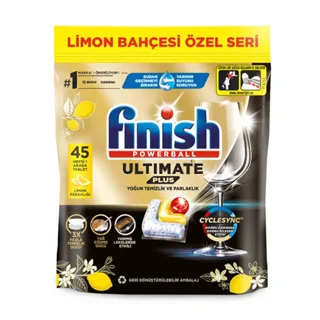 قرص ماشین ظرفشویی فینیش finish سری التیمیت پلاس تعداد ۴۵ عددی(واردات قانونی ارسال از منطقه آزاد ارس)