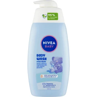 شامپو بدن کودک نیوا NIVEA BABY حاوی روغن بادام ۴۵۰میل(واردات قانونی ارسال از منطقه آزاد ارس)