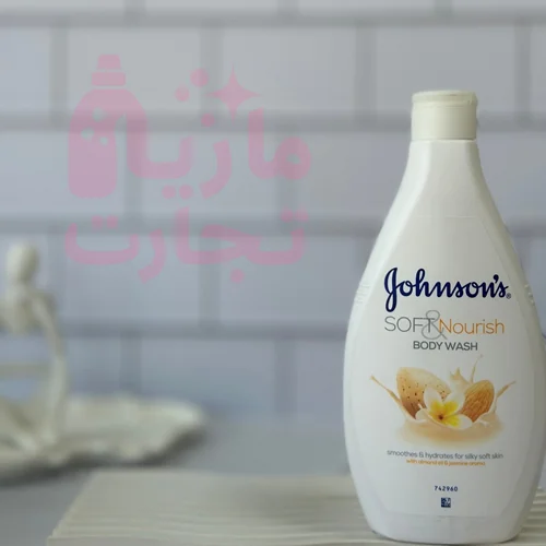 شامپو بدن جانسون Johnson مدل SOFT Energise با رایحه بادام و گل سفید ۴۰۰میل