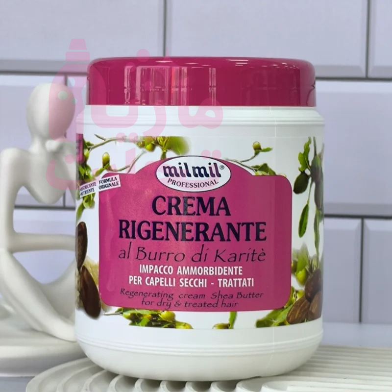 ماسک مو ایتالیایی میل‌میل milmil سری CREMA RIGENERANTE مناسب موهای خشک و آسیب دیده ۱لیتری