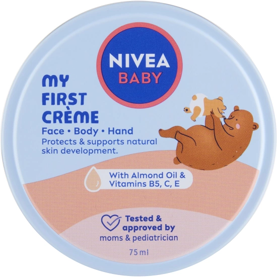 کرم دست و صورت و بدن کودک فلزی نیوا NIVEA BABY محافظ و بازسازی کننده پوست حجم ۷۵میل