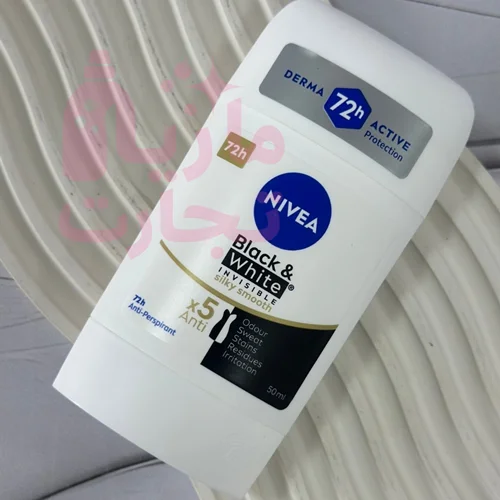 استیک ضدتعریق زنانه نیوا NIVEA مدل Black & White حجم ۵۰میل