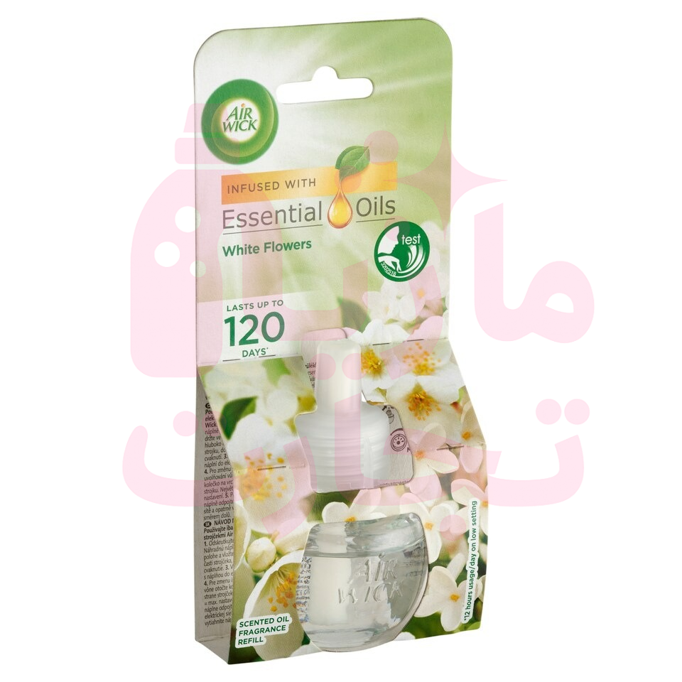 یدک دستگاه خوشبوکننده هوا برقی ایرویک مدل white flower با رایحه گل سفید حجم ۱۹میل