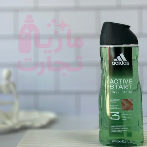 شامپو سه فاز بدون سولفات مناسب سر صورت و بدن آدیداسadiadas مدل ACTIVE START حجم ۴۰۰میل