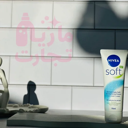 کرم تیوپی نیوا NIVEA مدل سافت soft مناسب دست صورت و بدن حجم ۷۵میل