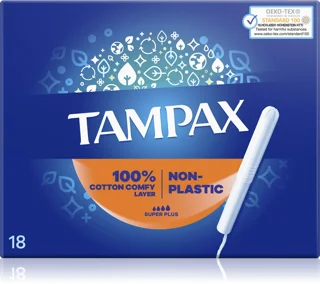 تامپون تامپکس TAMPAX سوپر پلاس ۴قطره تعداد ۱۸عددی