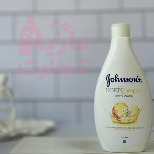 شامپو بدن جانسون Johnson مدل SOFT Pamper با رایحه آناناس و گل یاس ۴۰۰میل