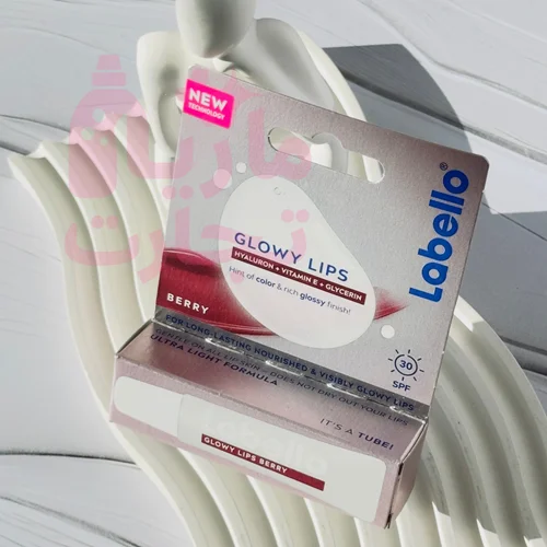 بالم لب لابلو LABELLO کرم دار سری GLOWY LIPS با رایحه بری حجم ۱۰میل