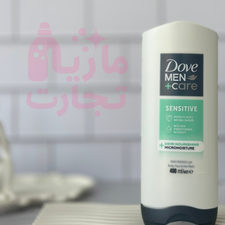 شامپو داو dove مناسب سر صورت و بدن سری MEN+Care مدل SENSITIVIT حجم ۴۰۰میل