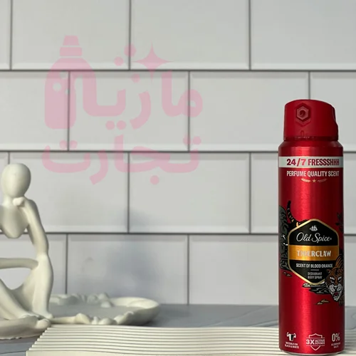 اسپری ضدتعریق ایتالیایی اولد اسپایس old spice سری 48HR FRESSSHHH مدل TIGERCLAW حجم ۱۵۰میل