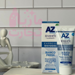 خمیر دندان آز AZ سری ILLUMINATE مدل سفیدکننده سریع EXPRESS WHITENING حاوی نعناع حجم ۵۰میل