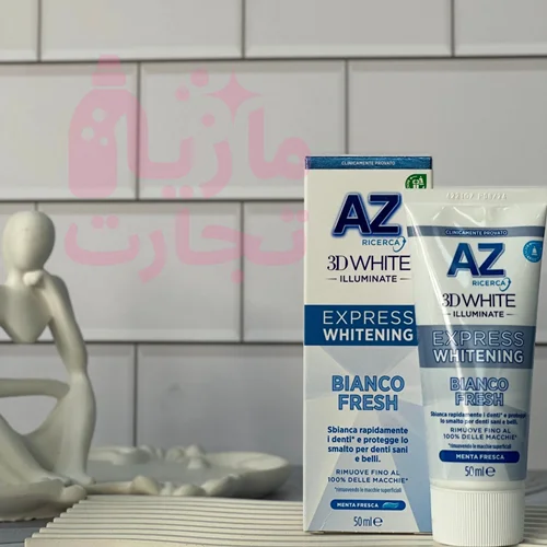خمیر دندان آز AZ سری ILLUMINATE مدل سفیدکننده سریع EXPRESS WHITENING حاوی نعناع حجم ۵۰میل