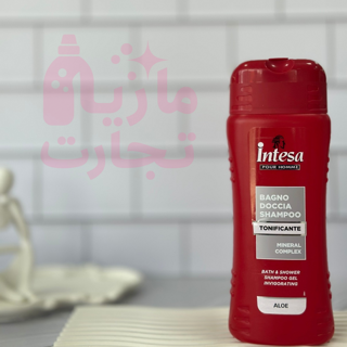 شامپو مناسب سر و بدن اینتسا intesa سری POUR HOMME مدل TONIFICANTE حجم۵۰۰میل