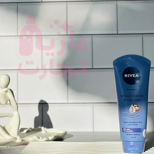 کرم دست و ناخن نیوا NIVEA مدل SMOOTH HANDS & NAIL CARE مناسب پوست خشک حاوی روغن فندق حجم ۱۰۰میل