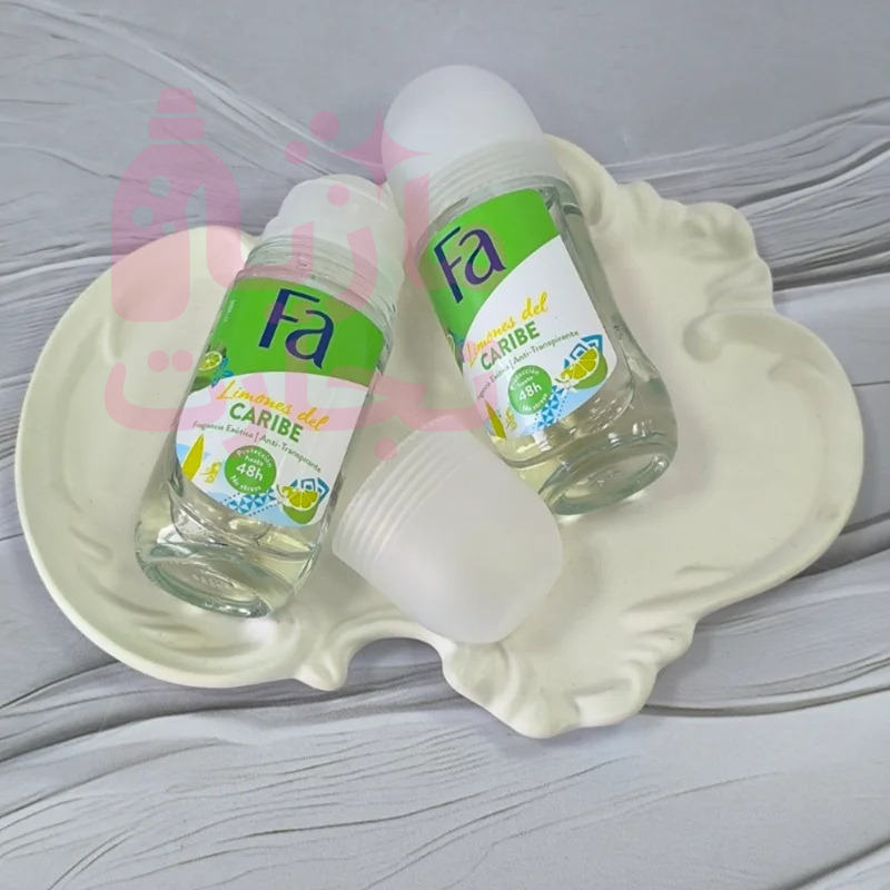 رول ضد تعریق اسپانیایی فا fa مدل CARIBE با رایحه لیمویی حجم ۵۰ میل