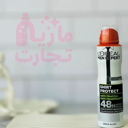 اسپری ضدتعریق فرانسوی لورال LOREAL مدل SHIRT PROTECT حجم ۱۵۰میل