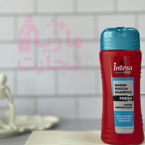 شامپو سه فاز مناسب سر و بدن اینتسا intesa سری POUR HOMME مدل FRESH حجم۵۰۰میل