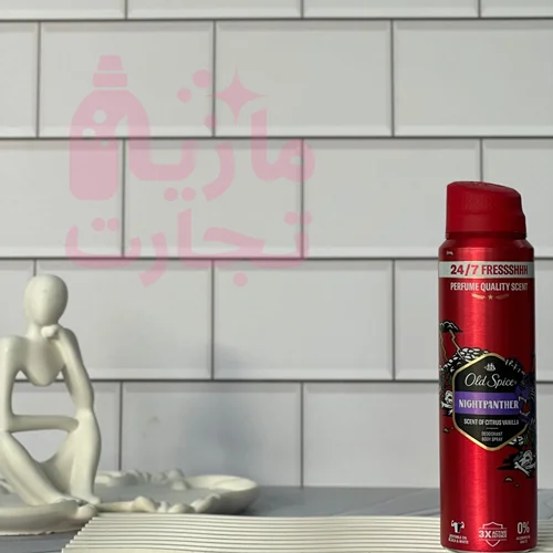 اسپری ضدتعریق ایتالیایی اولد اسپایس old spice سری 48HR FRESSSHHH مدل NIGHTPANTHER حجم ۱۵۰میل