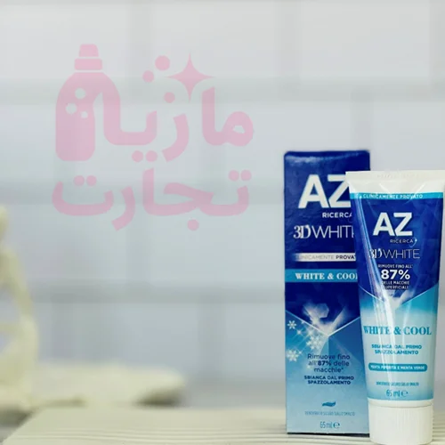 خمیردندان آز AZ سری 3D WHITE مدل WHITE & COOL حجم ۶۵میل