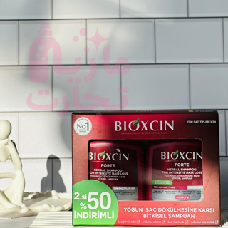 شامپو سر بیوکسین BIOXCIN فورت FORTE قرمز ضد ریزش دوقلو 300×2میل