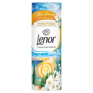 خوشبوکننده لباس لنور Lenor مدل پاکتی رایحه شکوفه پرتقالی و سرو ساحلی ۱۷۶گرم