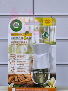 دستگاه خوشبوکننده هوا ایرویک AIR WICK مدل Sandalwood & warm Vanilla همراه یدک ۱۹میل