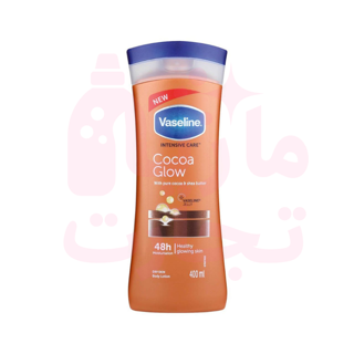 لوسیون بدن وازلین VASELINE با رایحه کاکائویی COCOA GLOW حاوی نارگیل ۴۰۰میل