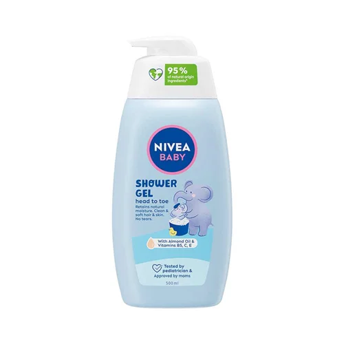 ژل دوش نیوا بچگانه نیوا NIVEA BABY بدون اشک مناسب سر تا پا حجم ۵۰۰میل
