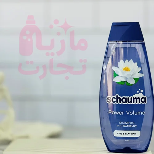شامپو سر شاوما schauma مناسب موهای صاف و نازک با رایحه نیلوفر آبی ۴۰۰میل