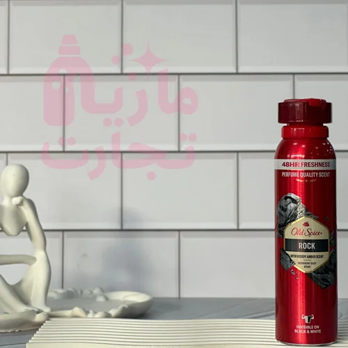 اسپری ضدتعریق آلمانی اولد اسپایس old spice سری 48HR FRESHNESS مدل ROCK حجم ۱۵۰میل