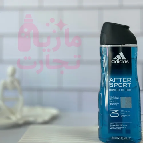 شامپو سه فاز بدون سولفات مناسب سر صورت و بدن آدیداسadiadas مدل AFTER SPORT حجم ۴۰۰میل