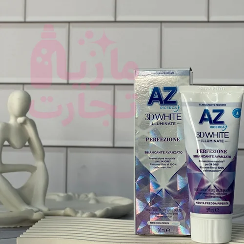 خمیر دندان آز AZ مدل سفید کننده PERFEZIONE حجم ۵۰میل